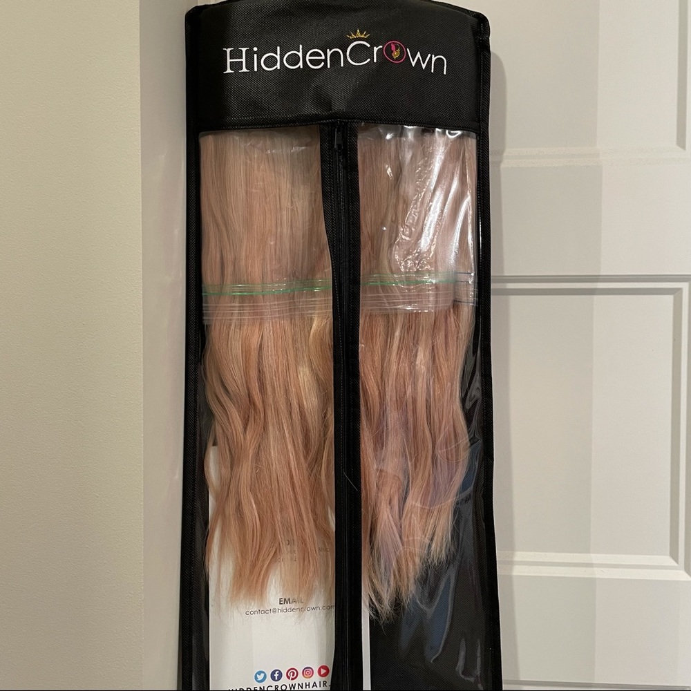 Hidden Crown Golden Beige Blonde Halo Crown 16in